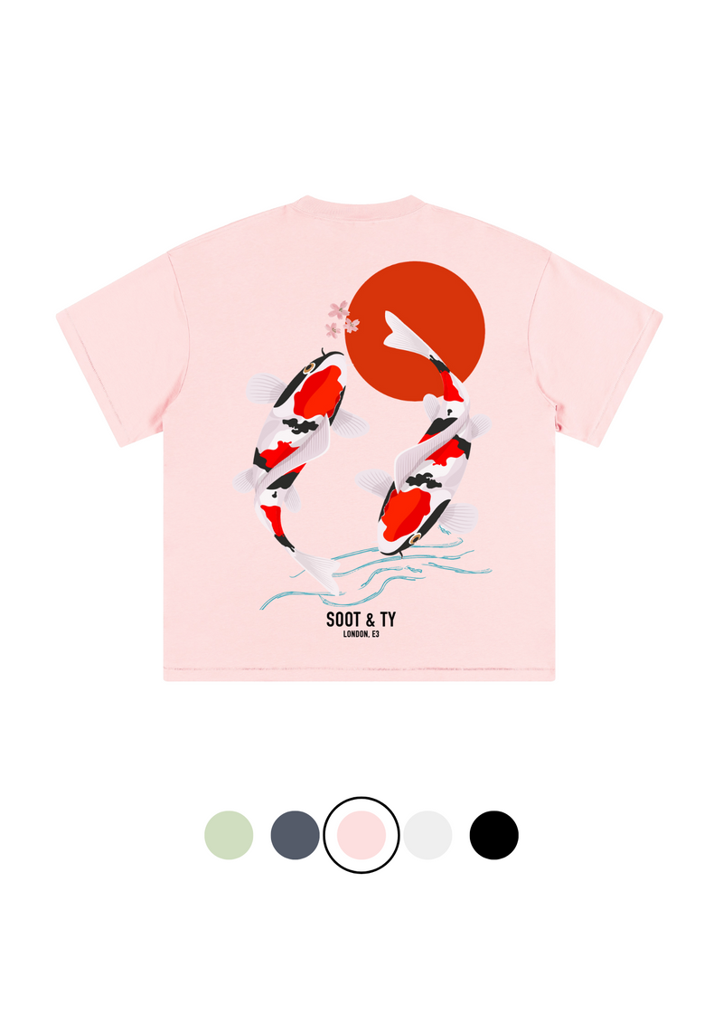 Soot and Ty Junior Koi Print Relaxed Fit Kids T-shirt