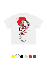 Soot and Ty Junior Tiger Print Relaxed Fit Kids T-shirt