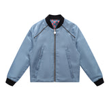 Soot and Ty Reversible Dragon Scale Crop Bomber Jacket