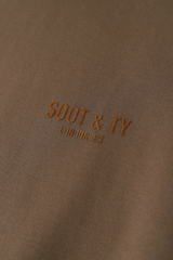 Soot and Ty Premium Collection Relaxed Fit Hoodie Khaki