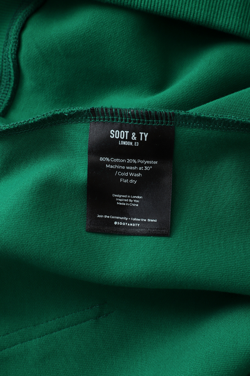 Soot and Ty Premium Collection Relaxed Fit Hoodie Green