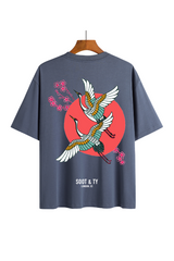 Soot and Ty Cherry Blossom Print Relaxed Fit T-Shirt