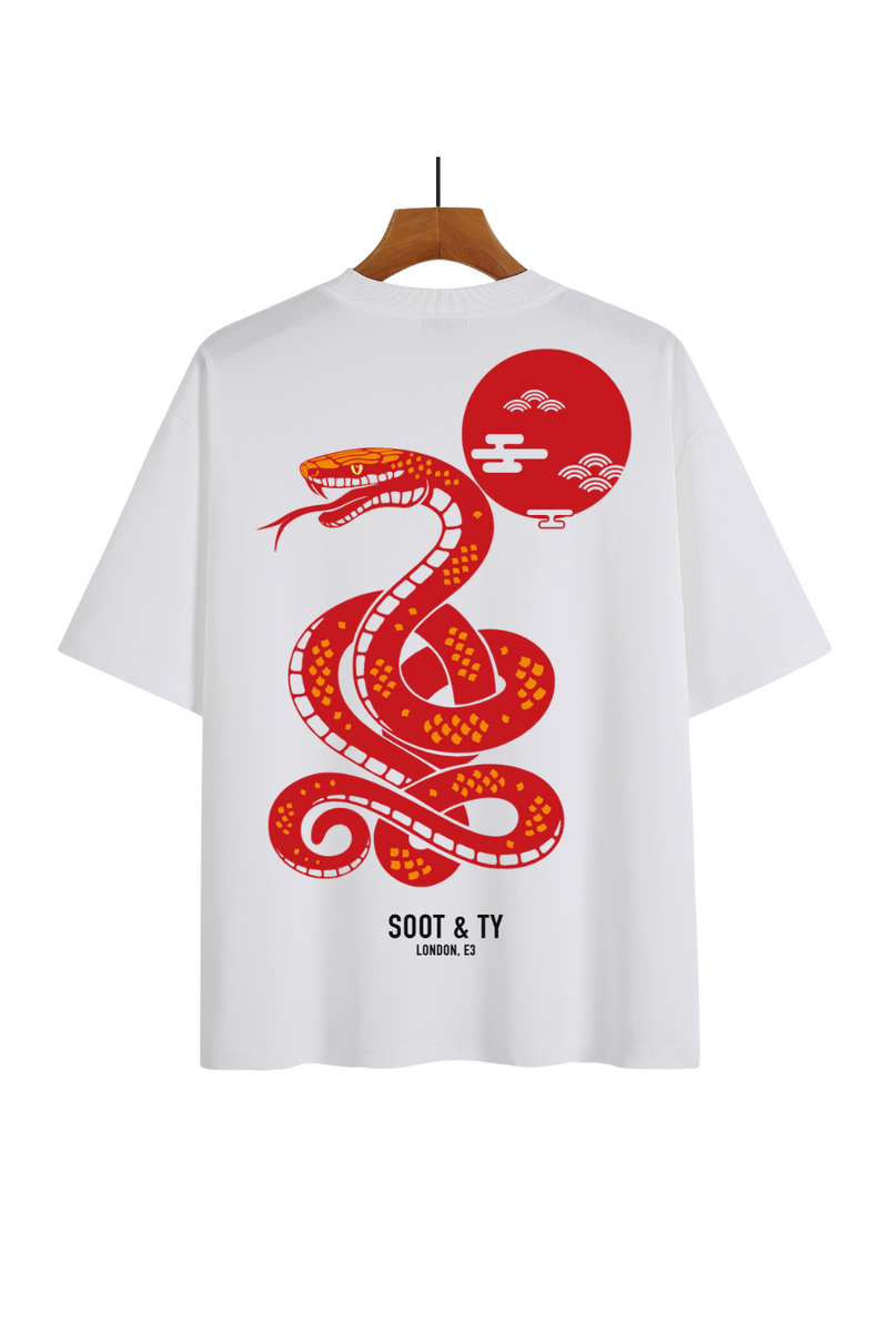 Soot and Ty Year of the Snake Print Relaxed Fit T-Shirt