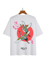 Soot and Ty Cherry Blossom Print Relaxed Fit T-Shirt