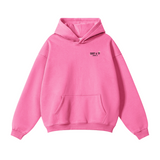 Soot and Ty Reflective Flying Cranes Print Relaxed Fit Pink Hoodie