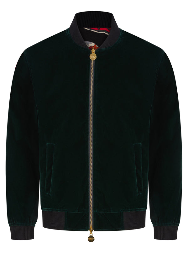 Reversible Velvet Green Statement Bomber Jacket 2.0